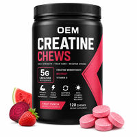 Comprimés à croquer de créatine monohydrate en gros pour le soutien des performances musculaires, supplément en marque blanche en vrac