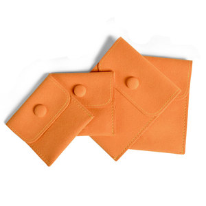 Pochette à bijoux en microfibre carrée portable multifonction de luxe de petite taille avec logo personnalisé - Product Image 1