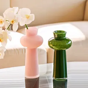 Creative Minimalist Lantern design Modern Unique Custom Nordic Creative Glass Vase For Interior Decorations