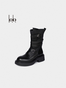 <span class=keywords><strong>Stivali</strong></span> Chelsea da <span class=keywords><strong>Donna</strong></span> in Vera Pelle con Suola Spessa Stile Retrò Punk, Fodera in Vera Pelle di Pecora e Tomaia in Pelle Bovina - Product Image 2