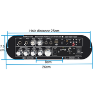 Carte amplificateur domestique D1000 pour entrée USB TF double microphone 5.0 50W+50W+100W 2.1 canaux Mini style en alliage d'aluminium avec subwoofer