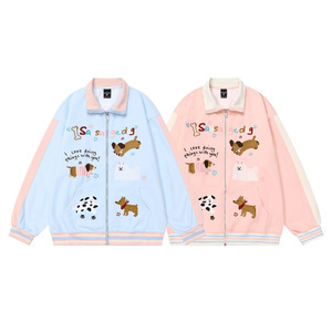 <span class=keywords><strong>Giacca</strong></span> Anime di Alta Qualità per <span class=keywords><strong>Uomo</strong></span> Casual Blu Alla Moda Design Ultimo Modello Lussuosa Carina Cartoon Personalizzata <span class=keywords><strong>Giacca</strong></span> Letterman con Zip Ricamata - Product Image 1