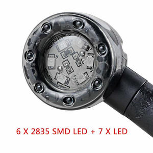4X ไฟสัญญาณเลี้ยวไฟเบรกหลัง LED สีเหลืองอำพันสำหรับรถจักรยานยนต์สีดำแบบสากล - Product Image 4
