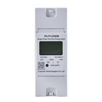 Meter Energi AC DC Satu Fasa 100A Futurise RS485 Voltmeter Ammeter Listrik IEC Din Rail Wattmeter Kwh Meter Layar LCD
