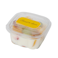 Boîtes de rangement carrées transparentes jetables de haute qualité en PET de qualité alimentaire pour pain et gâteaux, boîte en plastique pour la conservation des aliments