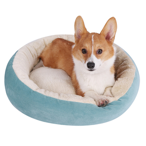 Lit d'intérieur rond moelleux pour chat et <span class=keywords><strong>chien</strong></span> Petit <span class=keywords><strong>coussin</strong></span> moyen pour beignet en fibre - Product Image 1