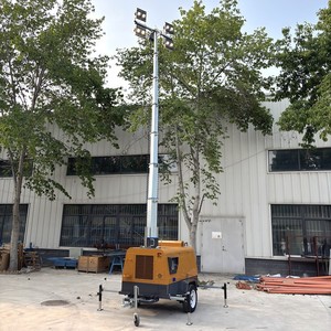 Hydraulic Lift Mobile <b>Lighting</b> Tower 9M Height Outdoor Engineering Mining LED <b>Light</b> Equipment - Product Image 4