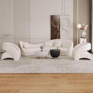 Ensemble de canapés sectionnels incurvés créatifs et simples pour salon, salon de beauté, réception d'hôtel, modèle de célébrité d'Internet, salle de repos, salle de sport - Product Image 6