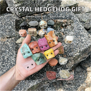 Figurine de hérisson en cristal de quartz naturel, pierre semi-précieuse sculptée et gravée, écologique, pour la décoration de la maison et des fêtes, vente en gros - Product Image 2
