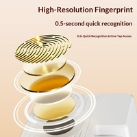 Serrure de meuble intelligente à empreinte digitale, loquet biométrique pour tiroir de meuble pour la sécurité des bébés, installation sans outil, déverrouillage rapide en un clic