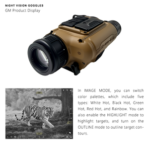 อุปกรณ์ถ่ายภาพความร้อน QCNV GM 640X512 แบบพกพา ติดตั้งบนศีรษะ ปรับระยะได้หลายระดับ ล็อคเป้าหมายได้อย่างรวดเร็ว สำหรับการล่าสัตว์ 640X51 - Product Image 4