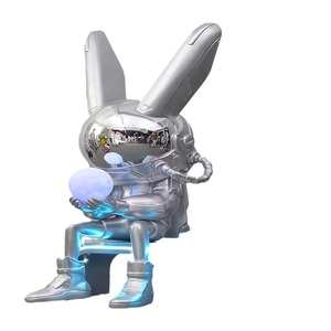 Robbi ánh trăng thỏ sáng sợi thủy tinh sàn Điêu Khắc Trung tâm mua sắm KTV trang trí sang trọng Internet người nổi tiếng nhựa thủ công mỹ nghệ - Product Image 5