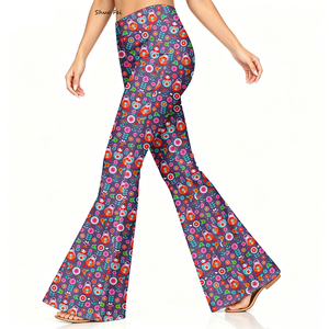 Pantalones <span class=keywords><strong>de</strong></span> yoga acampanados <span class=keywords><strong>de</strong></span> cintura alta para mujer, leggings con estampado <span class=keywords><strong>de</strong></span> <span class=keywords><strong>muñeca</strong></span> rusa <span class=keywords><strong>de</strong></span> arte folclórico retro, pantalones <span class=keywords><strong>de</strong></span> campana con control <span class=keywords><strong>de</strong></span> abdomen, ropa deportiva - Product Image 1