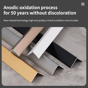 Nhôm L hình dạng gạch góc viền dải nhôm bảo vệ Dải chuyển tiếp hồ sơ nhôm 90 độ gạch <span class=keywords><strong>TRIM</strong></span> - Product Image 2