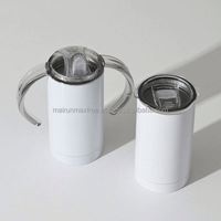 Entrepôt USA, livraison en 2 jours : Gobelets isothermes fins et droits en acier inoxydable, blancs, vierges pour sublimation, écologiques, 20OZ, avec paille