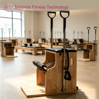 Chaise Wunda réglable en bois d'érable stable avec ressorts et poignées pour l'entraînement de Pilates et la rééducation en studio