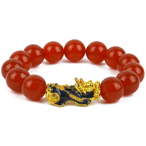 Braccialetto Feng Shui Cinese Pi Xiu in Pietra Naturale 100% 2026, Bracciale Portafortuna e Ricchezza in Oro per Uomini e Donne Unisex - Product Image 3
