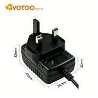 Adaptateur secteur AC/DC OEM ODM 5V 1A 5W, prise UK, prise DC 5,5x2,1 mm, alimentation à découpage pour terminal de point de vente, CCTV, bande LED, routeur