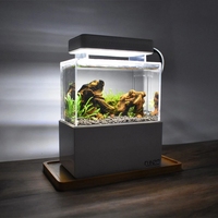 Aquarium LED portatif, Mini réservoir de poissons de bureau ou d'aquarium avec filtre à eau, lumière LED, pompe à Air USB, réservoir de poissons en plastique
