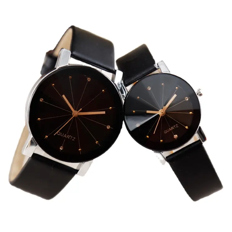 Couple Watches Fashion Lovers Watches Casual And Quartz Dial Clock Leather Wrist Watch