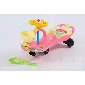 Childrens Rocking Car Blue Plastic Four Wheels Electric With Music For 1-6 Years Old Kids Swing Car - Product Image 4