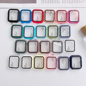 เคส PC กระจกนิรภัยเต็มเรือนสำหรับ <span class=keywords><strong>Apple</strong></span> <span class=keywords><strong>Watch</strong></span> <span class=keywords><strong>8</strong></span> 7 6 5 49มม. 45มม. 44มม. 41มม. 38มม. - Product Image 1