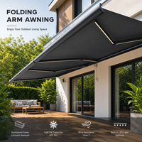 Auvent rétractable imperméable pour fenêtre, porte, terrasse, maison, véranda