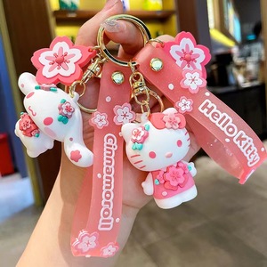 Llavero de PVC de Sakura con <span class=keywords><strong>Kuromi</strong></span> y Cinnamoroll de la serie Sakura - Colgante para bolso, pequeño premio para máquinas recreativas - Product Image 2