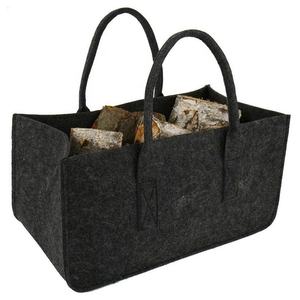 Portador de leña Bolsa de asas para troncos Reutilizable Chimenea Portador de troncos Estante de pila de leña Bolsa de transporte de madera para fuego Cesta de madera para fuego de fieltro - Product Image 2