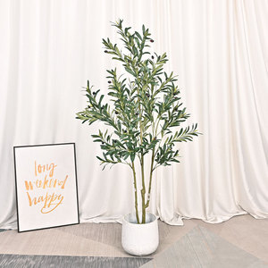 <span class=keywords><strong>L</strong></span>-006Hot di ulivo artificiale casa soggiorno interno a pavimento grande pianta pianta in vaso decorazione finestra albero di ulivo - Product Image 3
