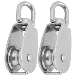 <span class=keywords><strong>2</strong></span> ، كتلة بكرة واحدة من الفولاذ المقاوم للصدأ ، عجلة حبل الرفع - Product Image 4