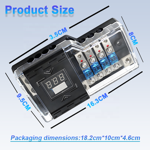 <span class=keywords><strong>M</strong></span> araba sigorta kutusu iki dört Splitter kutusu araba ses anfisi modifikasyon parçaları için LED ışık sigorta tutucu çok fonksiyonlu standı - Product Image 2