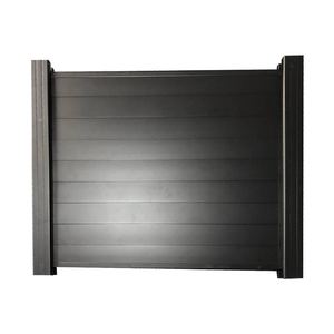 Hot-bán 2025 màu đen WPC nhôm sự riêng tư hàng rào 3D thiết kế dễ dàng lắp ráp không-đào ngang tấm đá đen ứng dụng An Ninh - Product Image 2