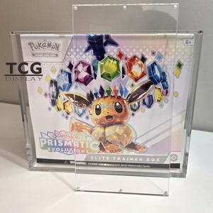 TCG สามารถปรับแต่งโลโก้โปเกมอนสีแดงเข้มสีม่วงปริซึมบัตรวิวัฒนาการยอดโค้ชกล่องกลาง ETB เคสป้องกันอะคริลิค - Product Image 4