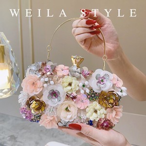 Sac à main de soirée classique fait main pour femmes, seau à bonbons <span class=keywords><strong>avec</strong></span> chaînes pour les mariages, vente en gros - Product Image 5