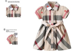 Abito in cotone per neonata per feste estive, abito a quadri per bambini con graziosi motivi animali - Product Image 3