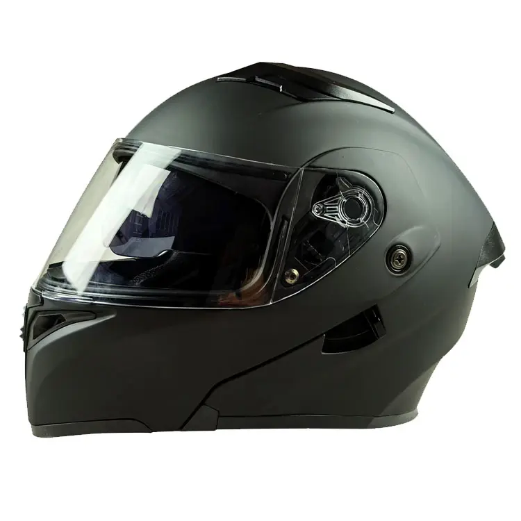 Casco de motocicleta abatible aprobado por DOT personalizado de fábrica con luces LED