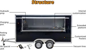 Camion de restauration mobile, machines à snacks, pizza, chariot alimentaire motorisé à 4 roues en acier inoxydable, à vendre à prix avantageux - Product Image 6