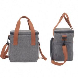 Sac isotherme de pique-nique de haute qualité, sac à bandoulière, vente en gros, doublure imperméable en PEVA, sacs à lunch isolés, sac de transport pour aliments - Product Image 3