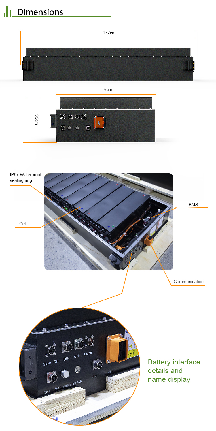 Factory customizeable long cycle lithium ion electric vehicle 614v 540v 100ah lifepo4 ev battery pack