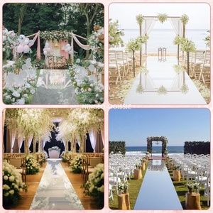 Tapis miroir <span class=keywords><strong>blanc</strong></span> et <span class=keywords><strong>bleu</strong></span> pour mariage, banquet, scène de fête, <span class=keywords><strong>fond</strong></span> de scène, tapis miroir épaissi à haute luminosité - Product Image 6