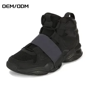 JIANER Men Women Breathable Sneaker With Elastic Band Unisex Black Basketball Shoes