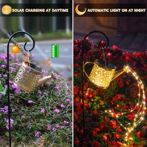 Luces LED Solares Decorativas con Forma de Regadera, Metálicas Vintage para Exteriores, con Enchufe para Tierra, Resistentes al Agua IP65, Decoración para Jardín y Patio - Product Image 5