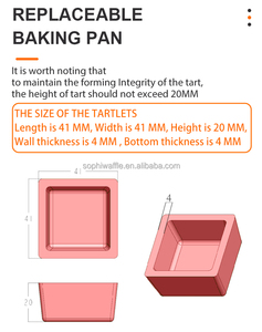 Stampo Commerciale per Crostate Mini Quadrate, per Crostate all'<span class=keywords><strong>Uovo</strong></span> e Crostate alla Frutta Portoghesi, Pronta Consegna per Macchina Pressa Crostate e <span class=keywords><strong>Biscotti</strong></span> - Product Image 3