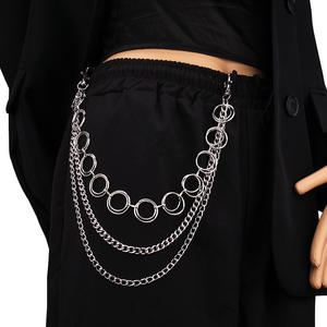 Chaîne de taille géométrique en métal, style punk multicouche, chaîne de pantalon hip-hop rock, chaîne de corps en alliage de zinc pour usage quotidien, tendance - Product Image 1