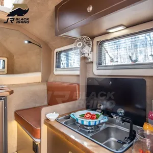 Caravana al aire libre Camping Remolque de viaje Tamaño económico para camión Camper con freno eléctrico y función iluminada - Product Image 5