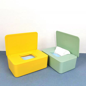 Boîte de rangement de bureau pour bébé, en plastique, scellée, anti-poussière, pour mouchoirs et lingettes humides - Product Image 1