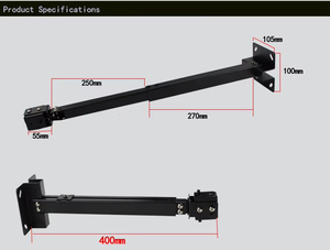 Proyector de color negro Montaje en techo Ajustable 43 a 65cm Soporte de techo para DLP <span class=keywords><strong>LCD</strong></span> LED Beamer Colgador de pared - Product Image 5