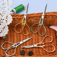 Ciseaux ménagers multifonctionnels en acier inoxydable pour bricolage - Idéaux pour la broderie, la manucure, l'extension de cils - Manche en alliage, bord lisse HL