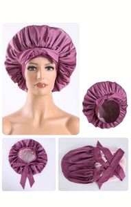 Gorro de Dormir de Seda para Mujer, Elástico, con Banda Ajustable para Cabello Rizado, Regalo Promocional - Product Image 2